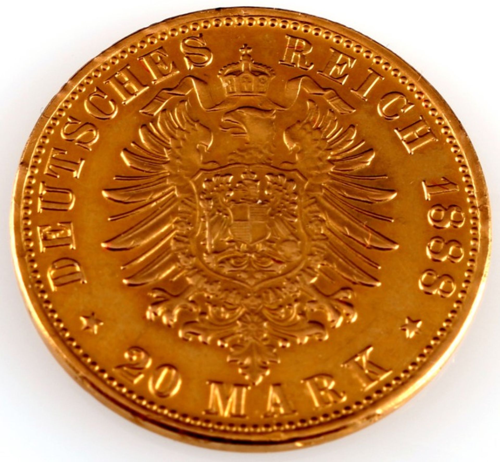 900 Goldmünze Königreich Preußen 20 Mark 1888 A Kaiser Wilhelm I., gold coin Kingdom of Prussia - Bild 2 aus 2