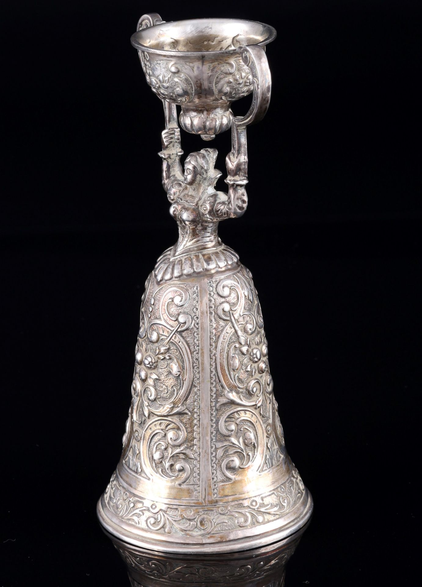 800 Silber Nürnberger Brautbecher, silver bridal cup, - Bild 2 aus 6