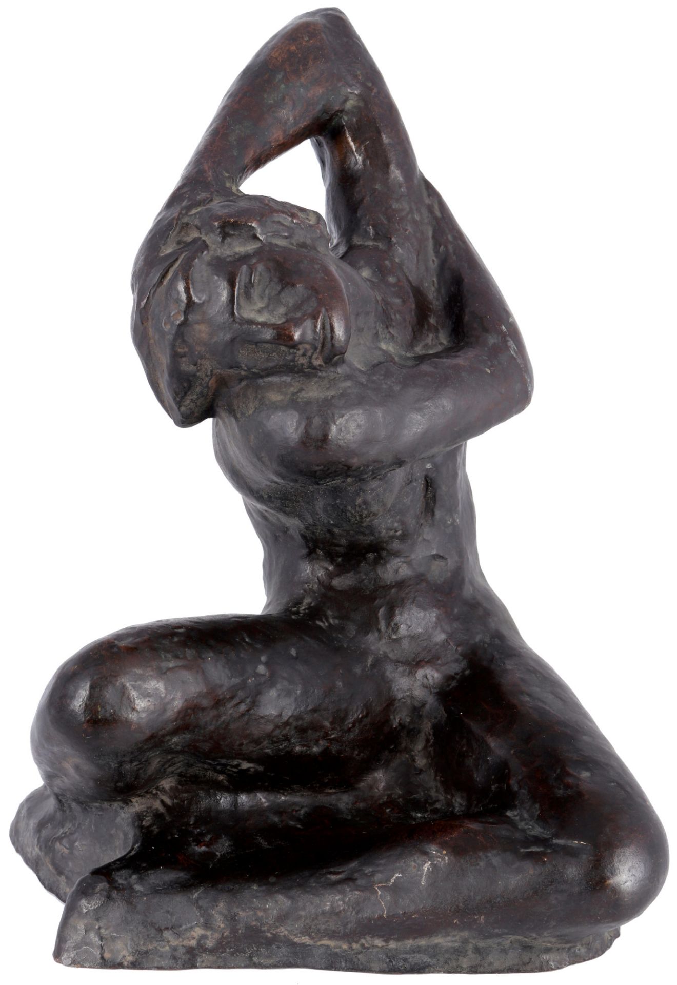 Theodor Caspar Pilartz (1890-1955) bronze sitting nude act, sitzender weiblicher Akt,