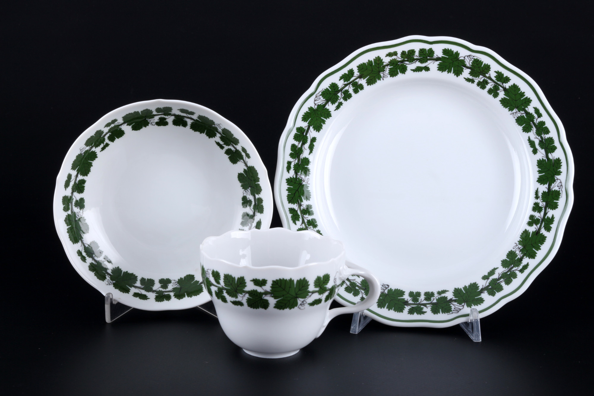 Meissen Vine Leaves coffee service for 6 persons 1st choice, Kaffeeservice für 6 Personen 1.Wahl, - Image 2 of 8