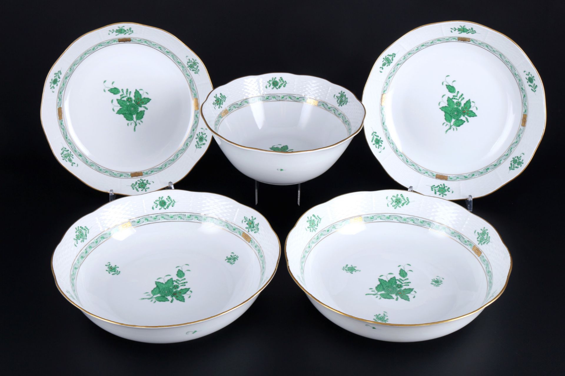 Herend Apponyi Vert 5 große Schalen, large bowls,