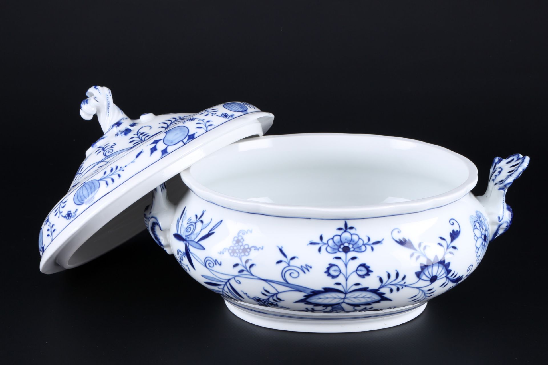 Meissen Zwiebelmuster große Deckelterrine, Pfeifferzeit, large lidded tureen, - Bild 3 aus 4