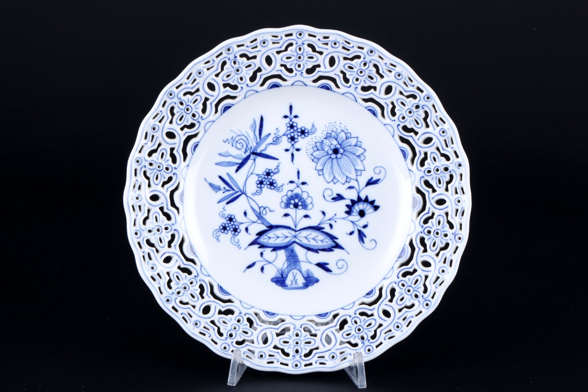 Meissen Zwiebelmuster 5 Durchbruchteller, cutwork plates, - Bild 2 aus 5