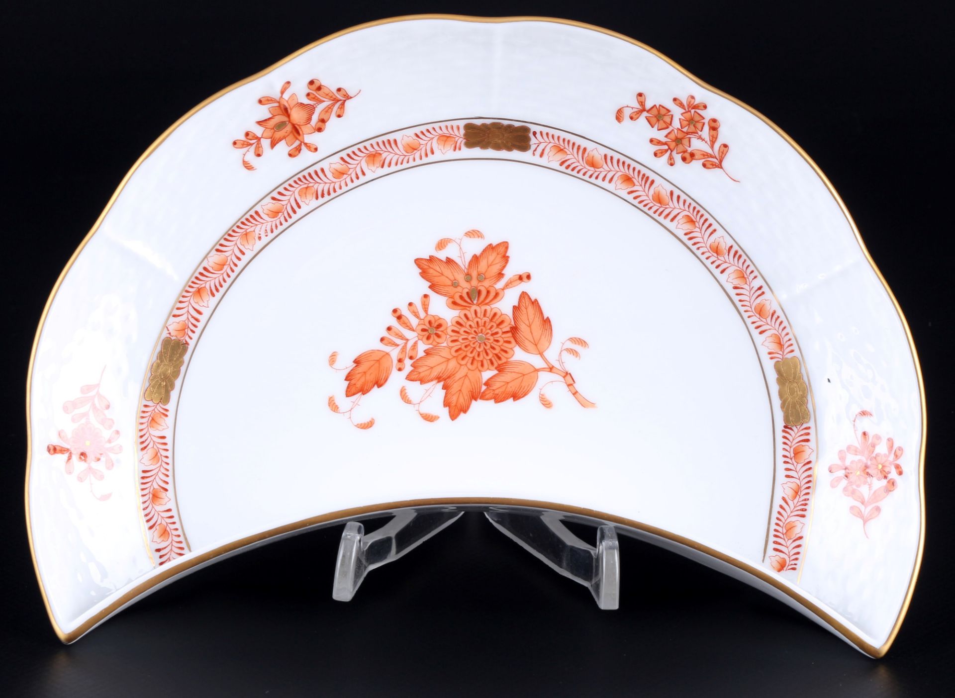 Herend Apponyi Orange 7 Halbmond Teller, crescent side plates, - Bild 2 aus 3