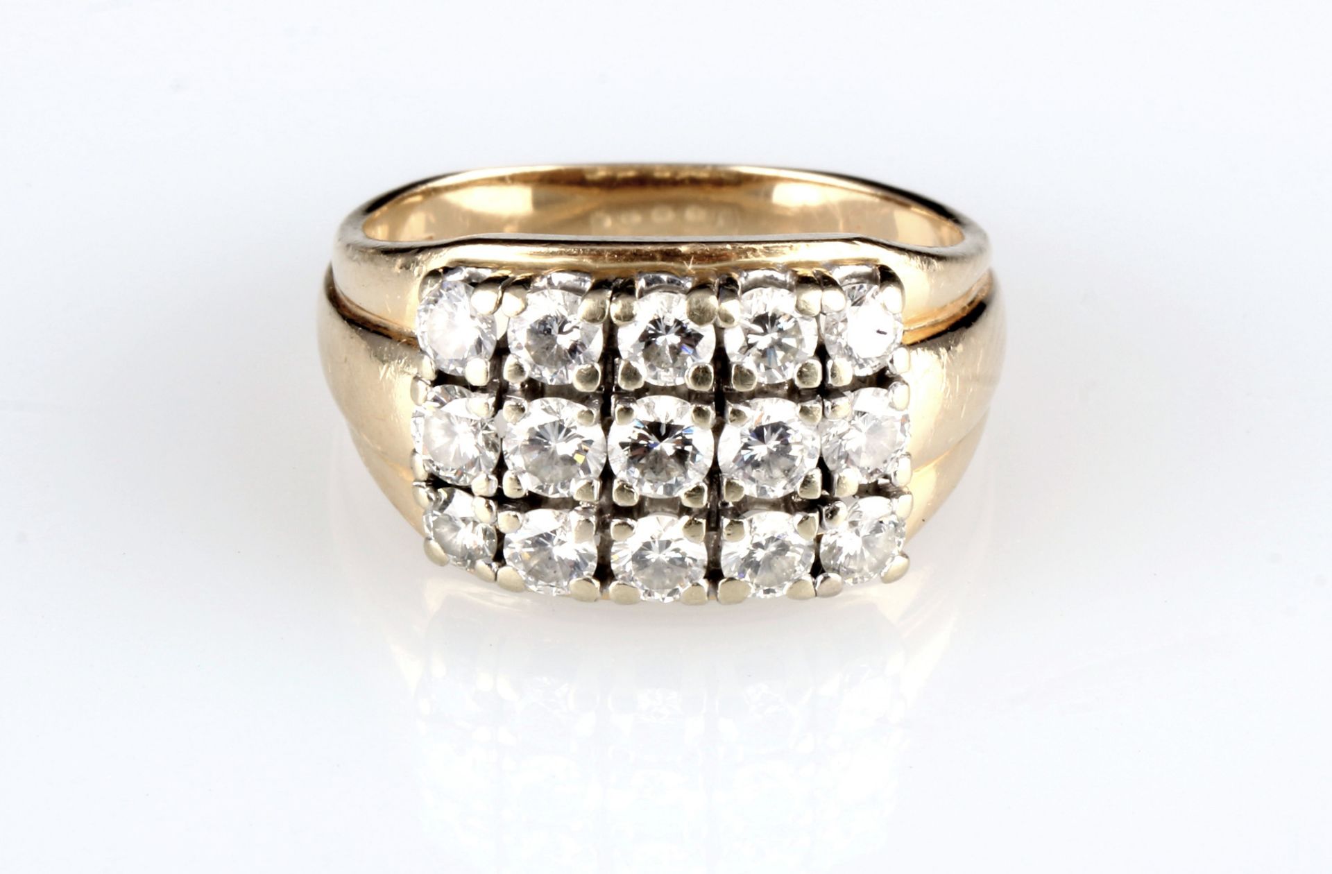 585 gold diamond ring 1.3ct, 14K Gold Diamantring, - Image 2 of 3