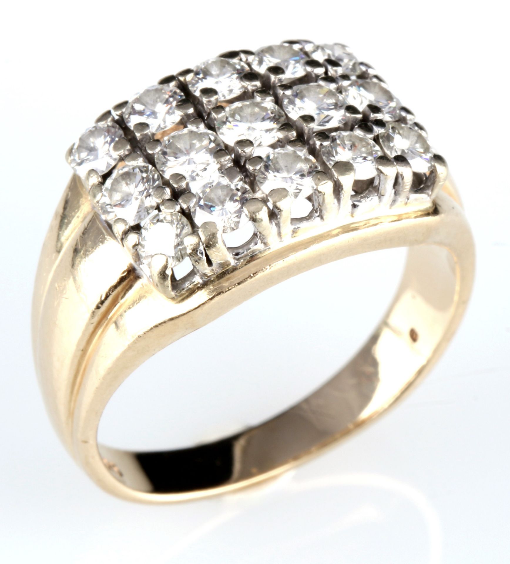 585 gold diamond ring 1.3ct, 14K Gold Diamantring,