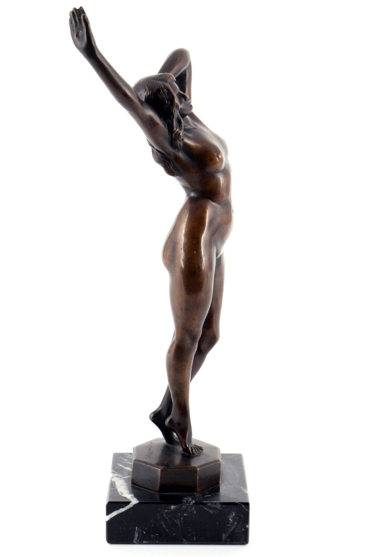 Schmidthofer (20. Jhd.) Bronze weiblicher Akt, female nude act, - Bild 4 aus 5