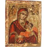 Russland Ikone Gottesmutter mit Christuskind 19. Jahrhundert, russian icon Mother of God with Christ