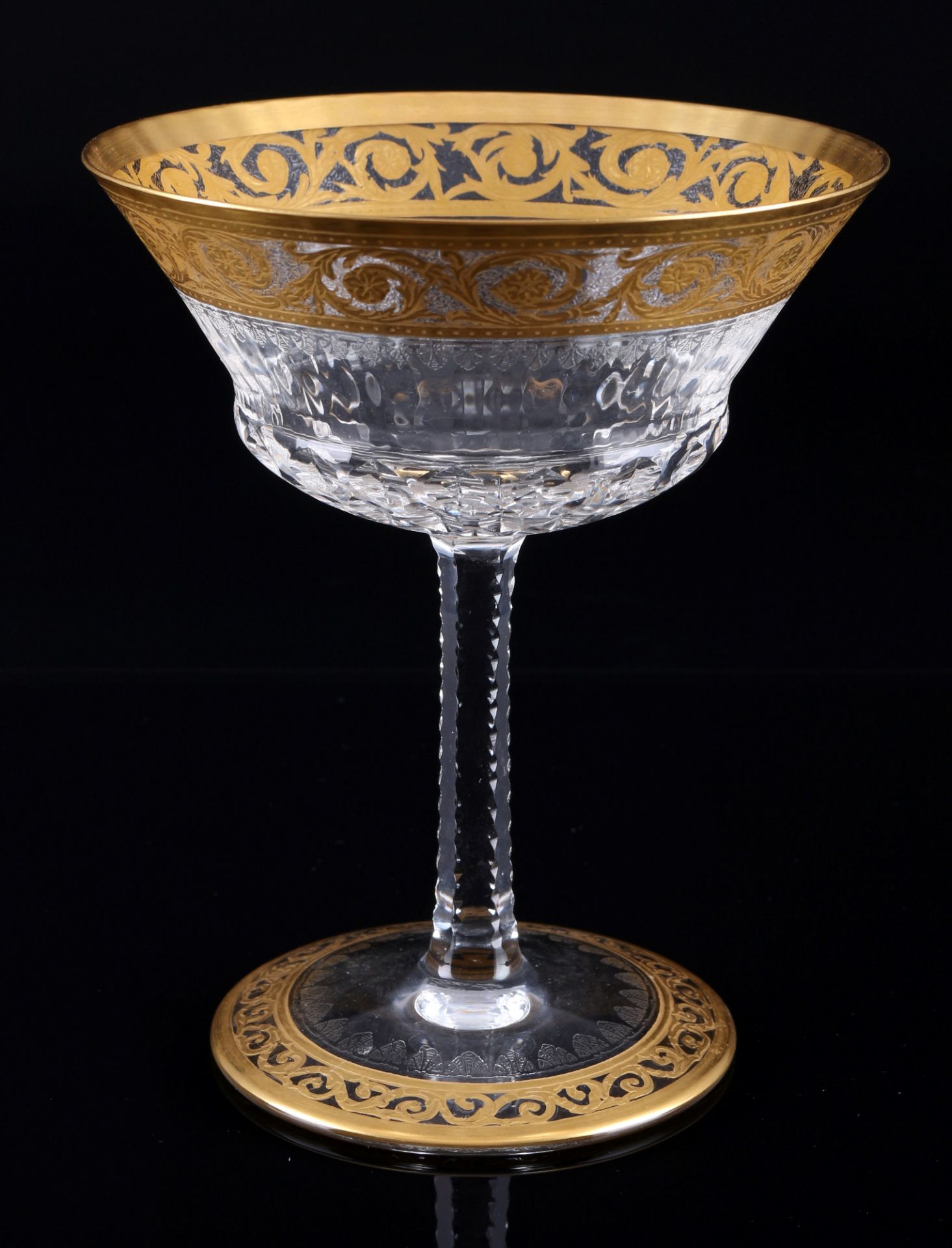 St. Louis Thistle Gold 6 Champagnerschalen, champagne bowls, - Bild 2 aus 3