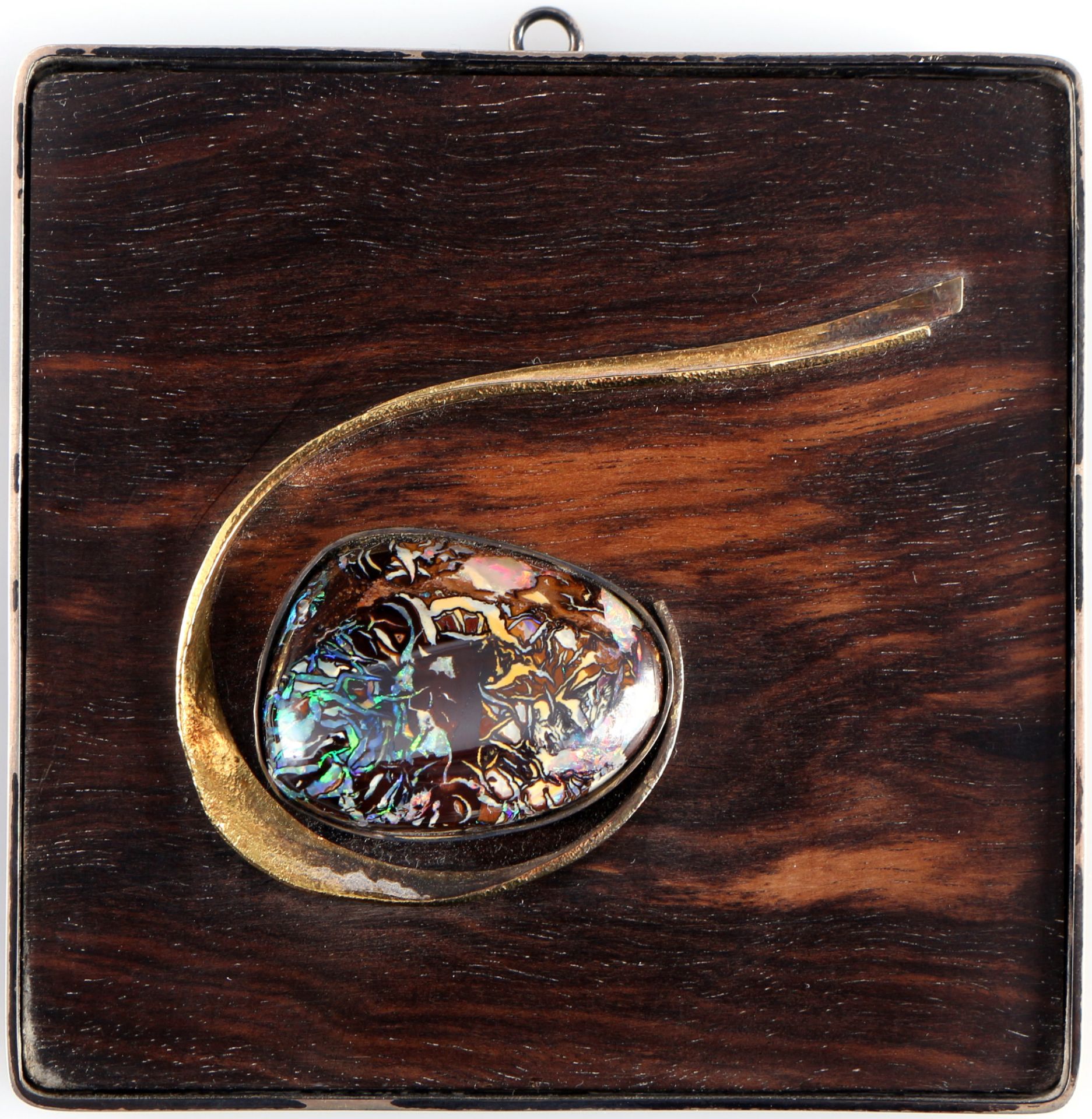 2 Boulder Opale mit 750 Goldfassung, - Bild 3 aus 6