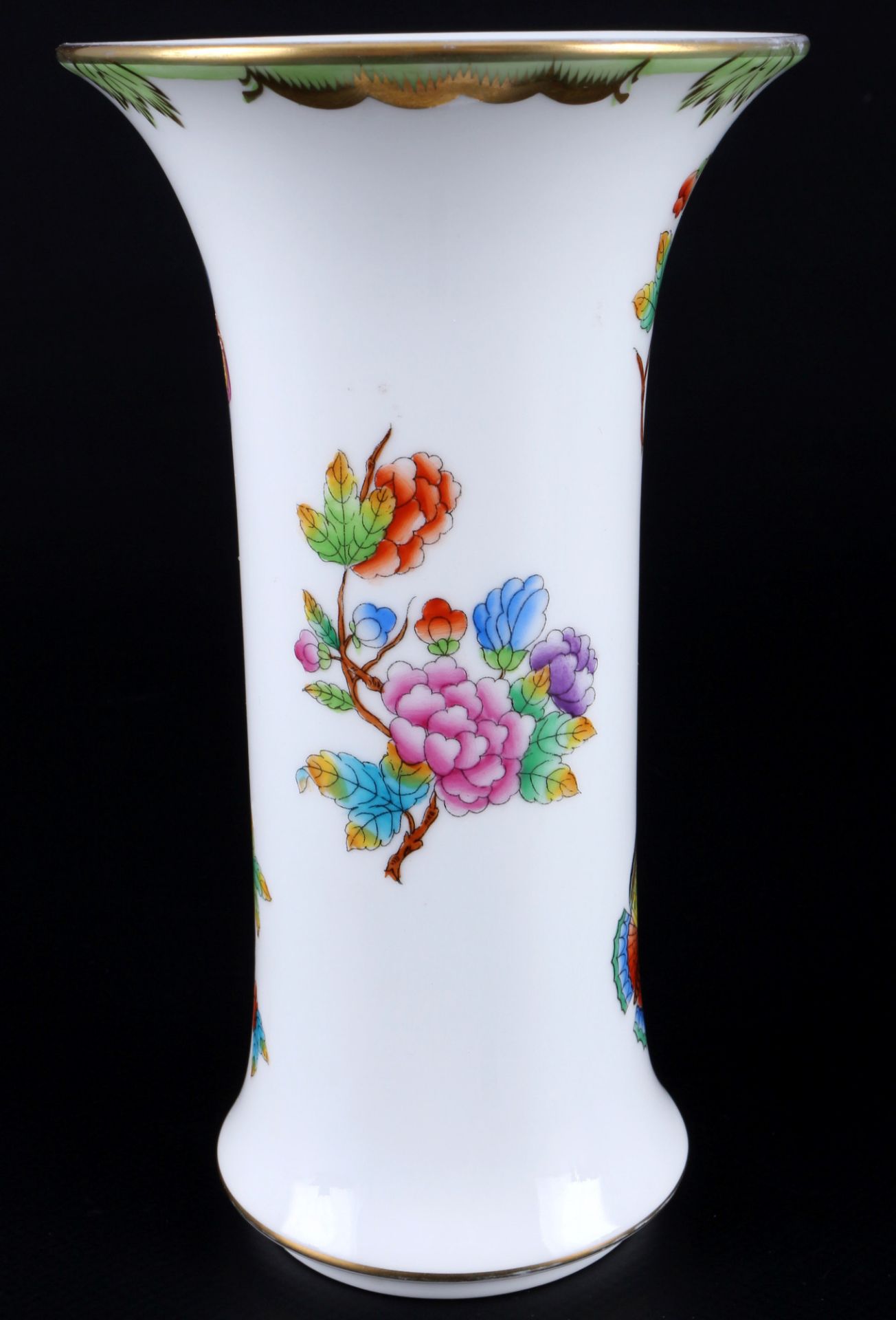 Herend Victoria / Fleur de Indes 9 Schnapsbecher mit Vase und Durchbruchteller, liqueur cups with v - Bild 3 aus 5