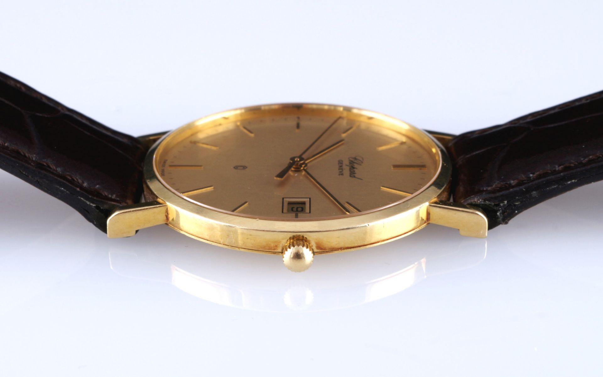 Chopard 750 Gold Herren Armbanduhr Ref.1094, 18K gold men's wristwatch, - Bild 3 aus 6