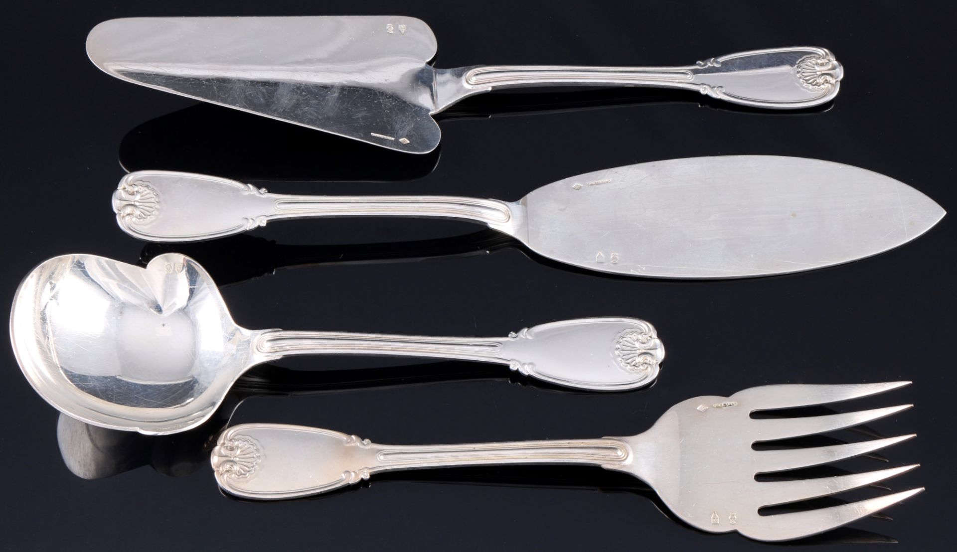 Christofle Cardeilhac Sceaux 925 sterling silver cutlery 143 pieces for 12 pers., Silber 143-teilige - Image 14 of 20