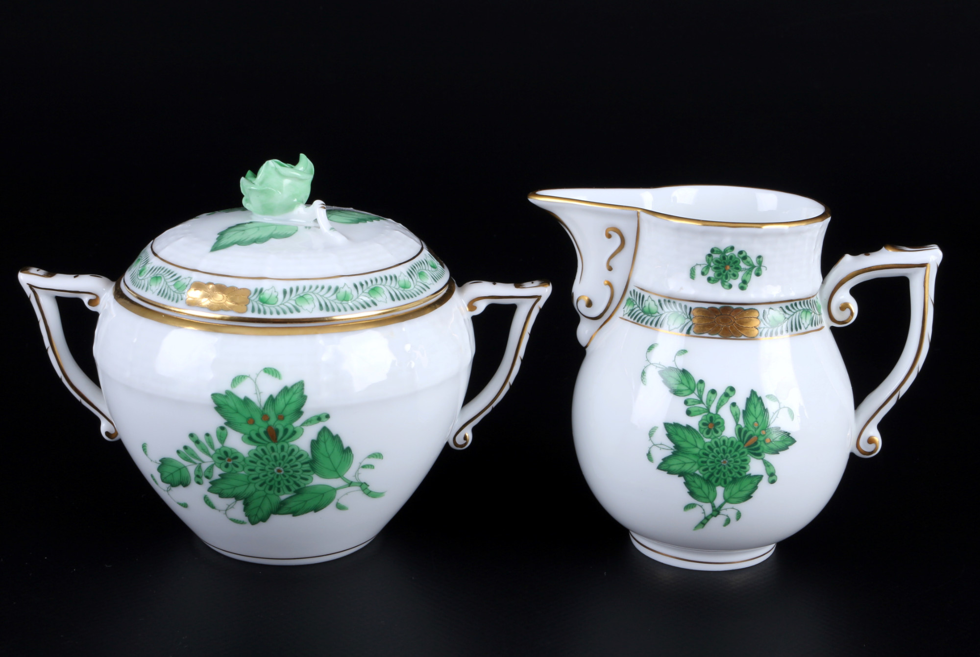 Herend Apponyi Vert coffee service for 6 persons, Kaffeeservice für 6 Personen, - Image 4 of 8