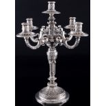 Ludwig Neresheimer Hanau 800 Silber großer Kerzenständer, 5-flammig, silver large candelabra,