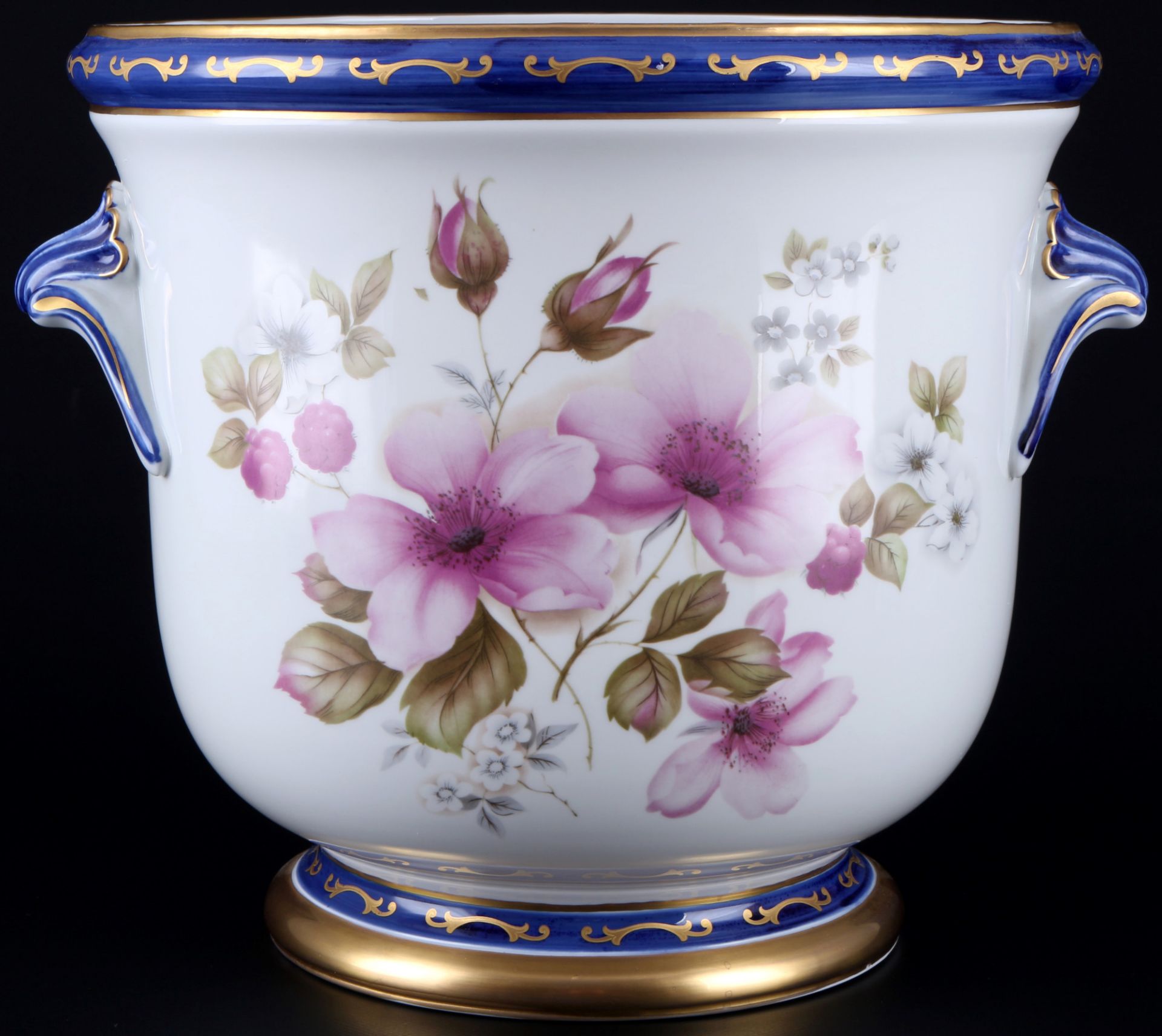 Sevres large cachepot with raspberry blossoms, großer Übertopf, - Image 3 of 5