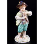 Meissen Gärtnerkind mit Schalmei 1.Wahl, gardeners child with flute 1st choice,