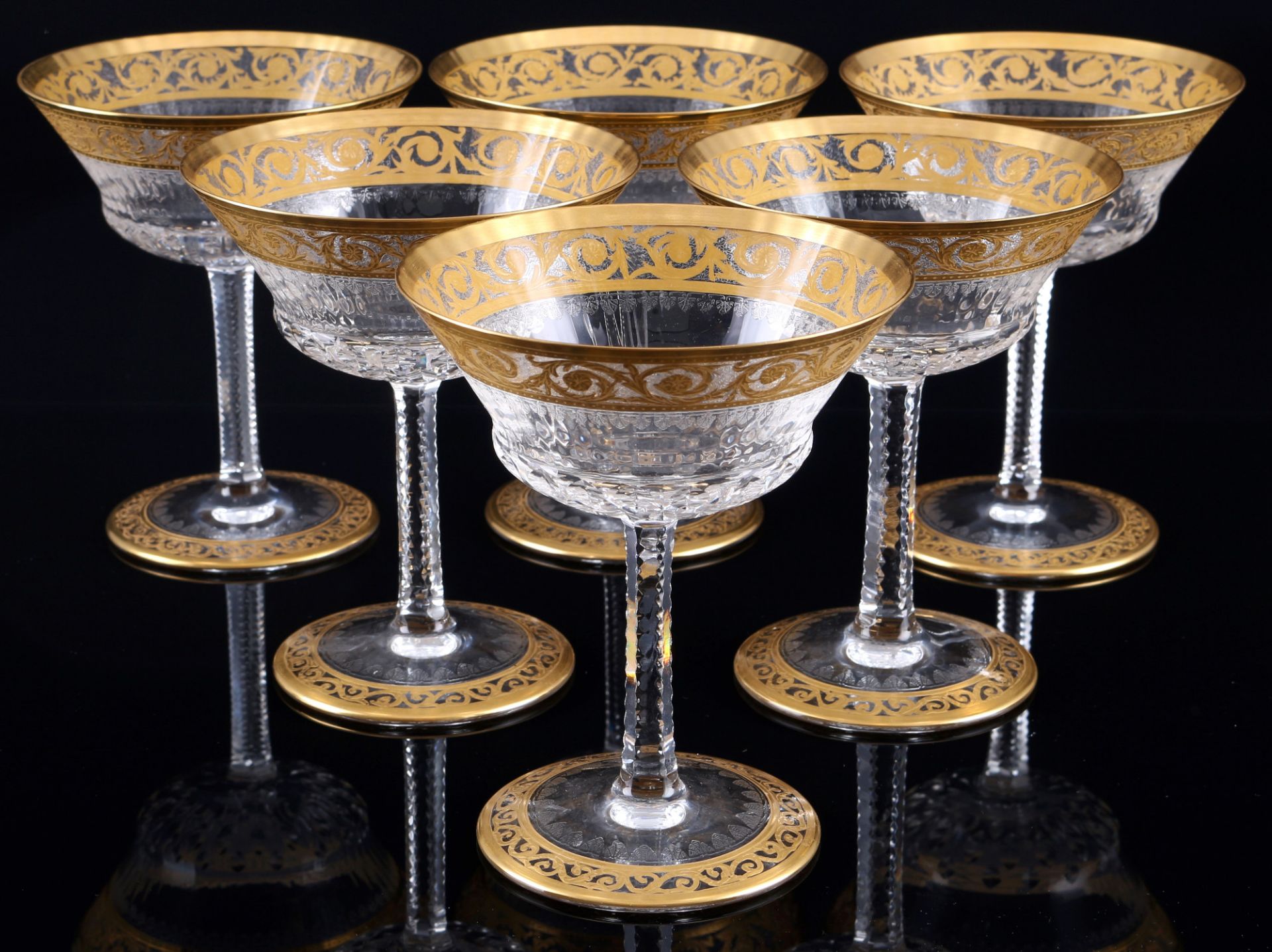 St. Louis Thistle Gold 6 Champagnerschalen, champagne bowls,