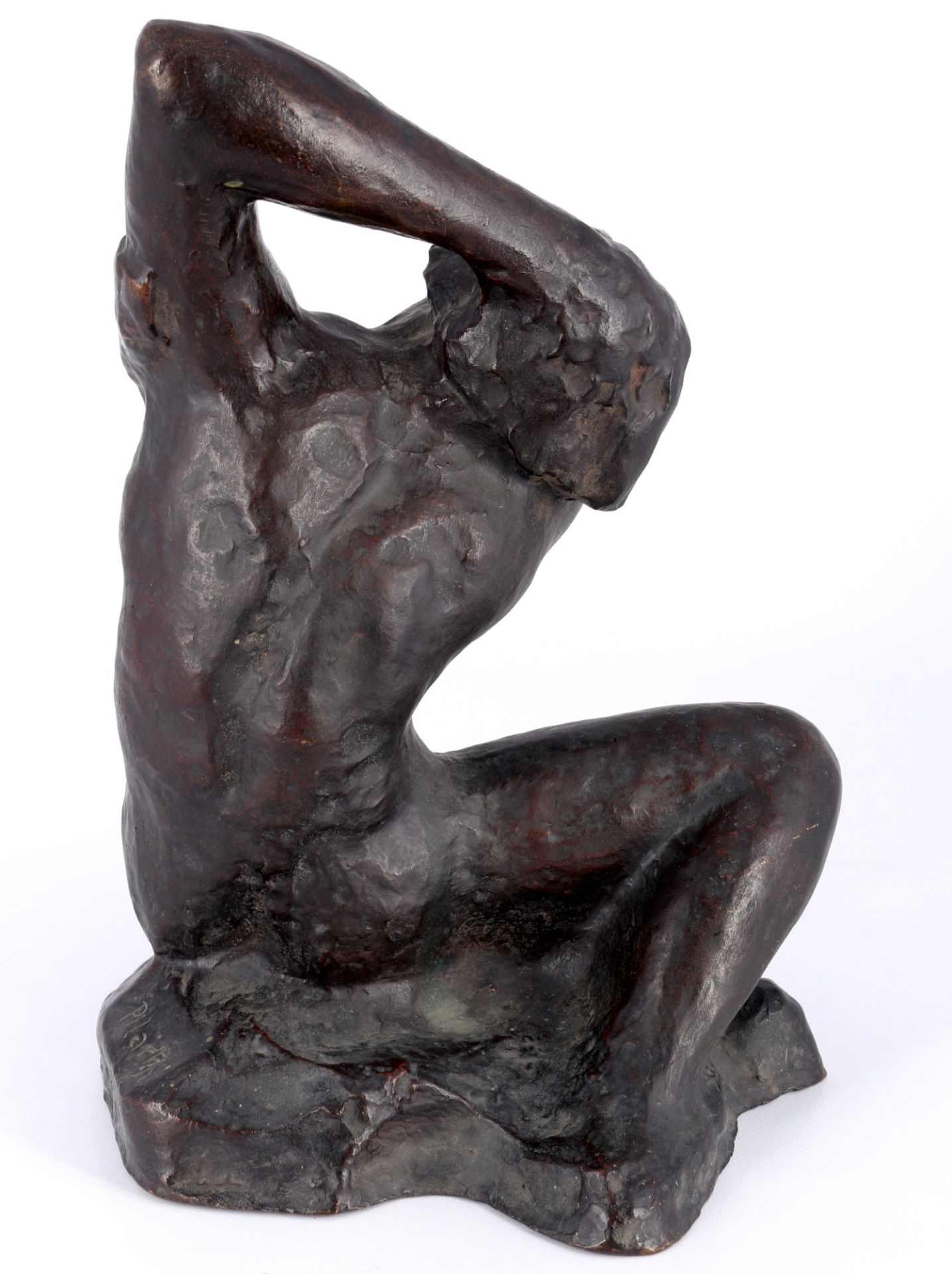 Theodor Caspar Pilartz (1890-1955) bronze sitting nude act, sitzender weiblicher Akt, - Image 3 of 5