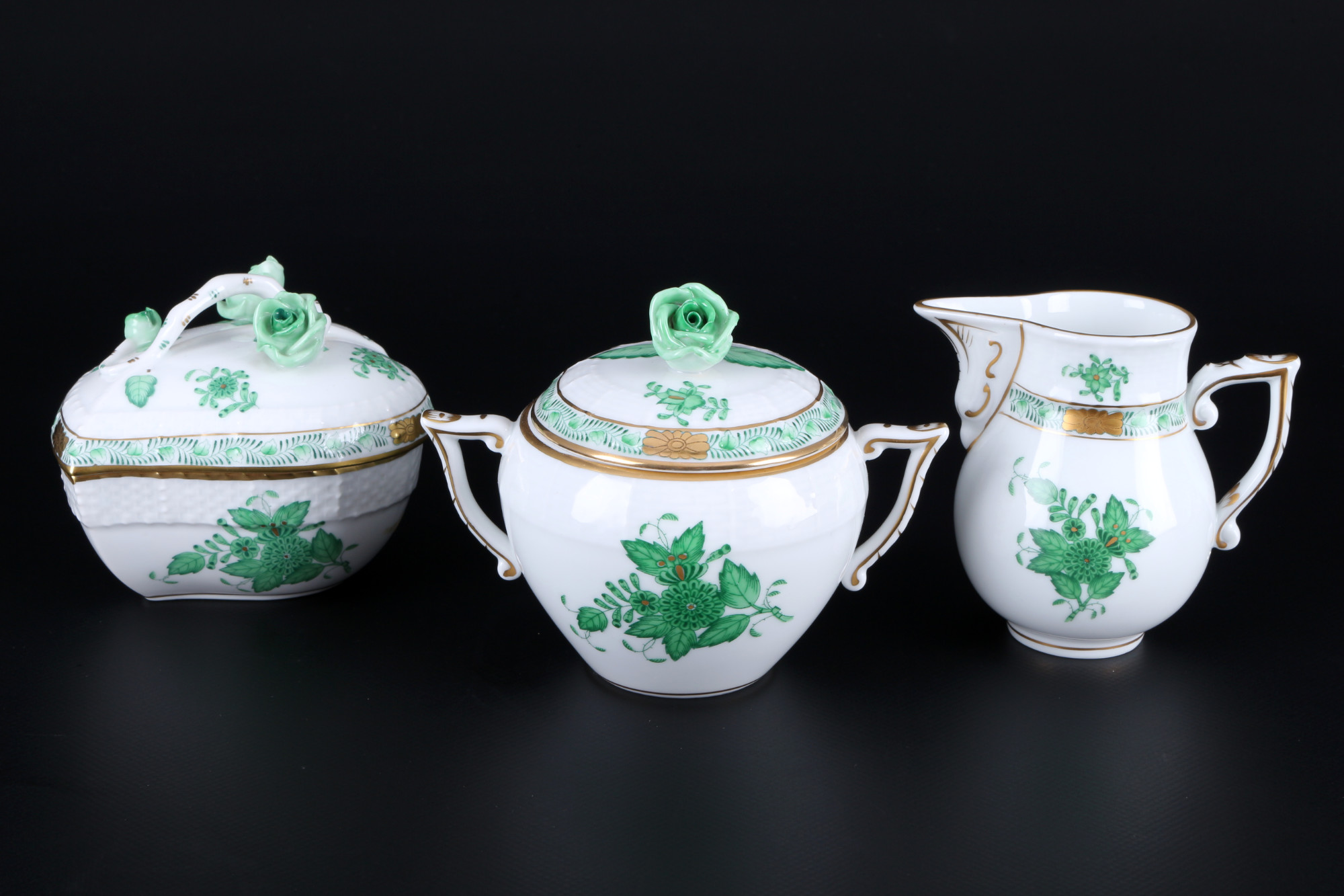 Herend Apponyi Vert coffee service for 7 persons, Kaffeeservice für 7 Personen, - Image 4 of 7