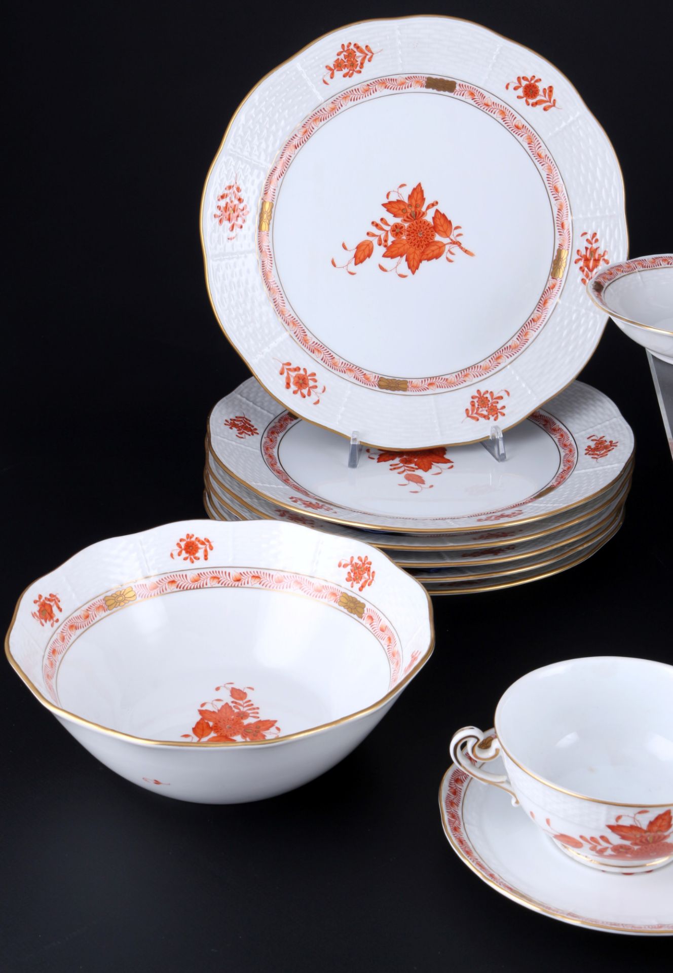 Herend Apponyi Orange dinner service for 6 persons, Speiseservice für 6 Personen, - Image 2 of 6