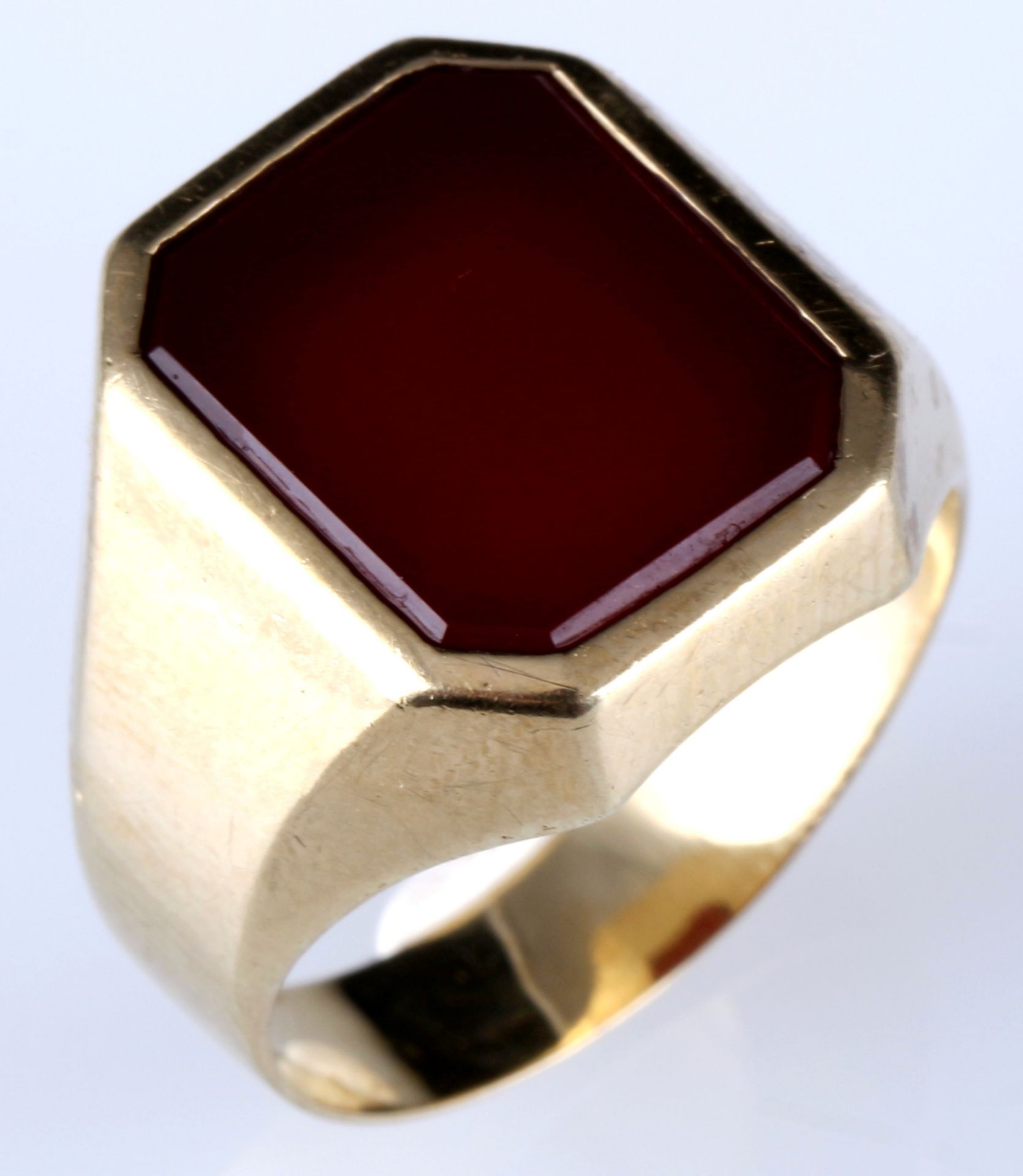 333 - 585 gold 2 signet rings and cufflinks, 8K - 14K Siegelringe und Manschettenknöpfe, - Image 3 of 6