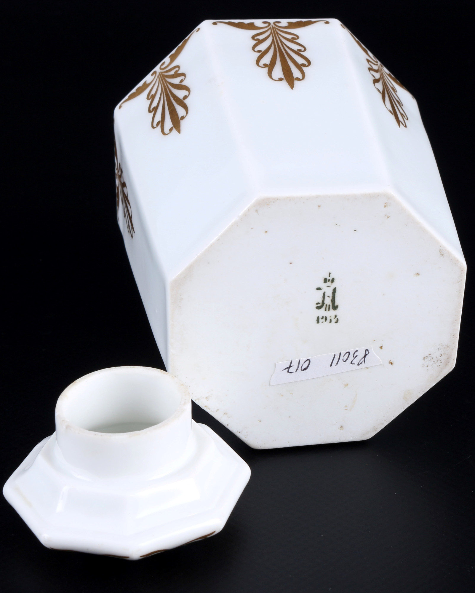 Imperial Porcelain Manufactory Russia tea box, Tsar Nicholas II. 1913, Russland Teedose, - Image 3 of 4