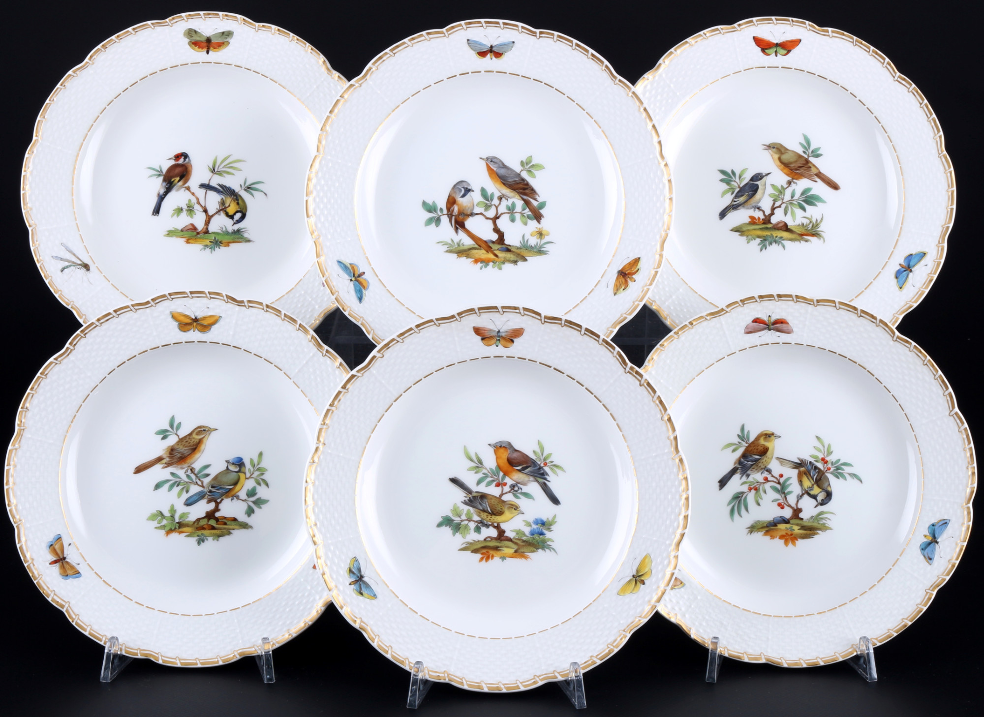 Meissen Osier Birds coffee service for 6 pers. 1st choice, Kaffeeservice für 6 Personen 1.Wahl, - Image 4 of 8