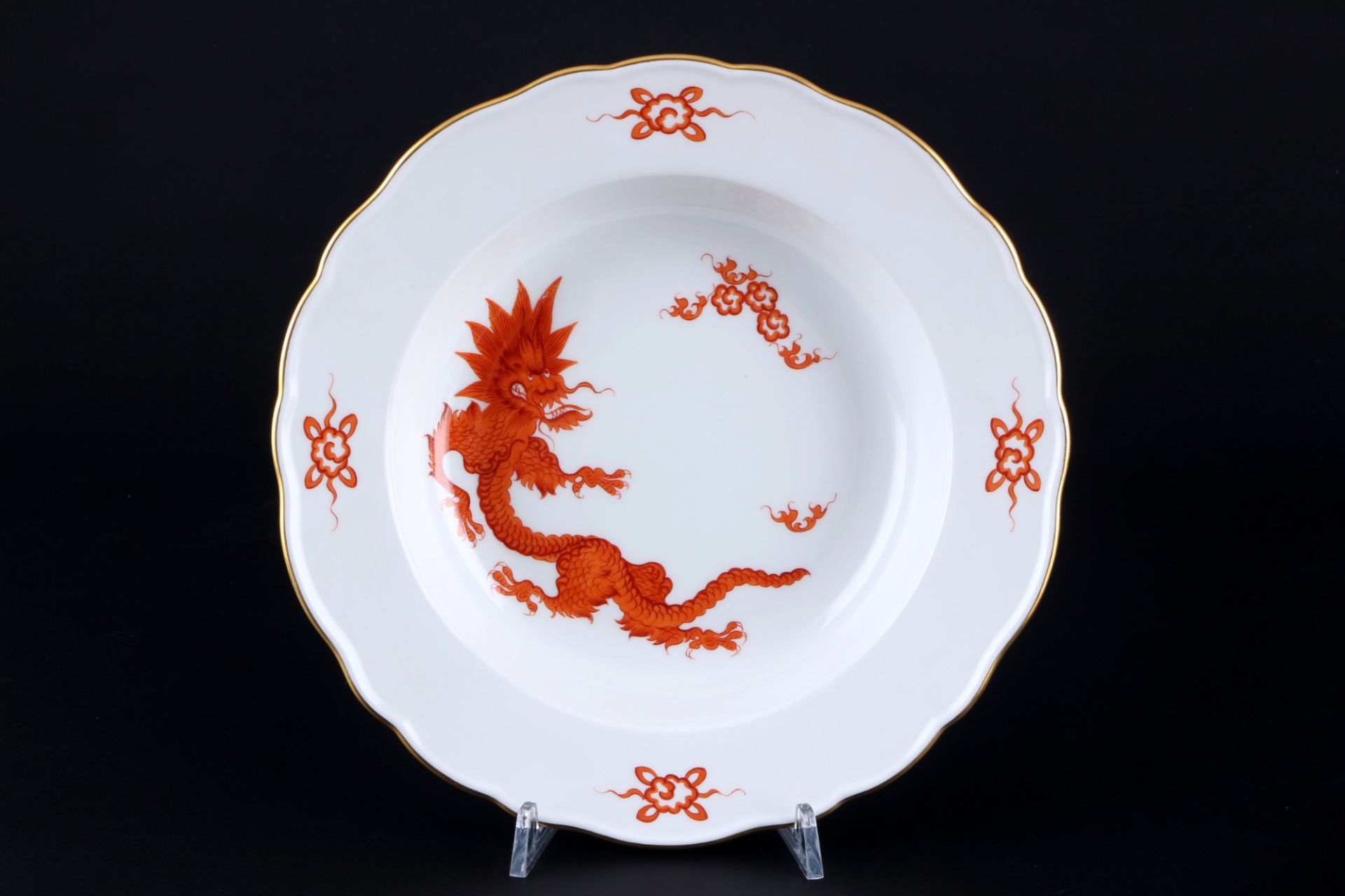 Meissen Roter Ming Drache Speiseservice für 6 Personen, dinner service for 6 pers., - Bild 3 aus 9