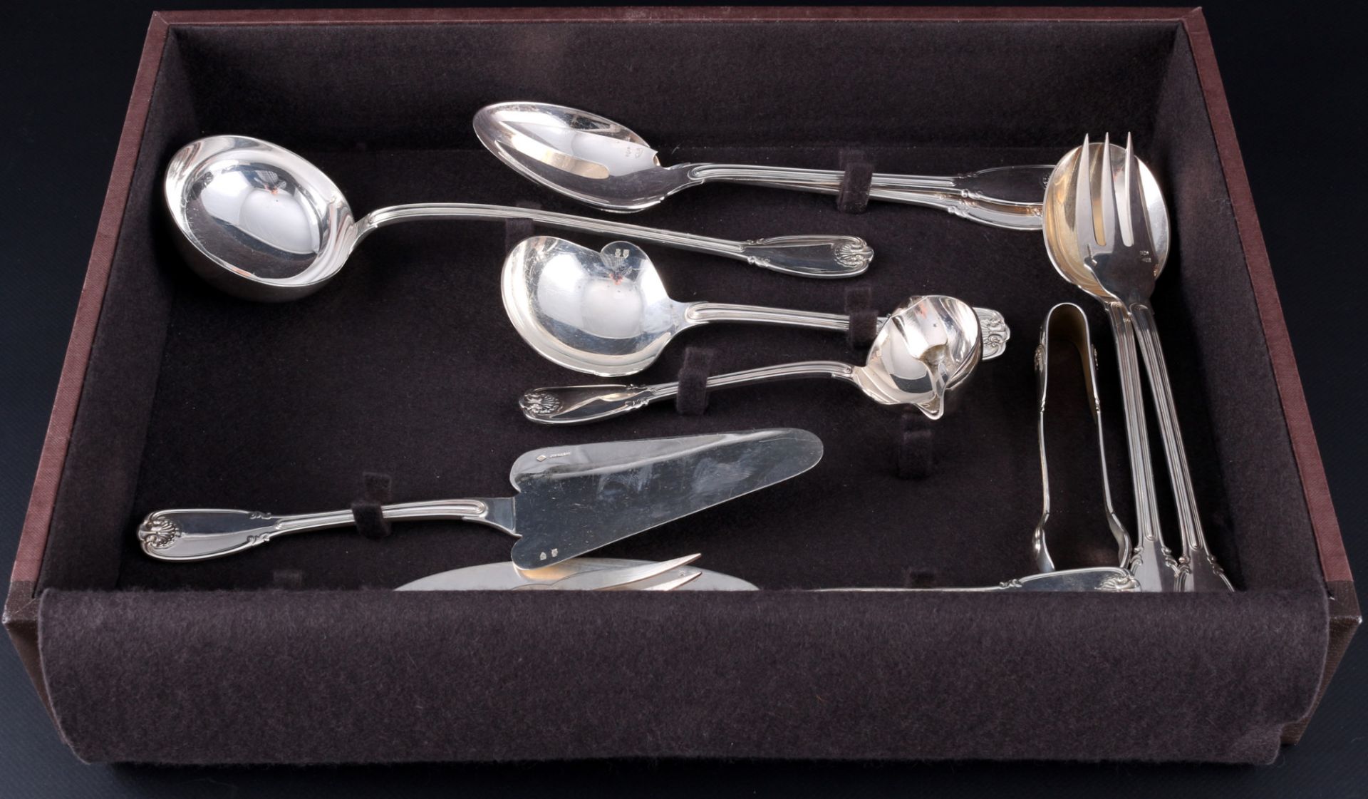Christofle Cardeilhac Sceaux 925 Silber 143-teiliges Besteck für 12 Personen, sterling silver cutler - Bild 5 aus 20