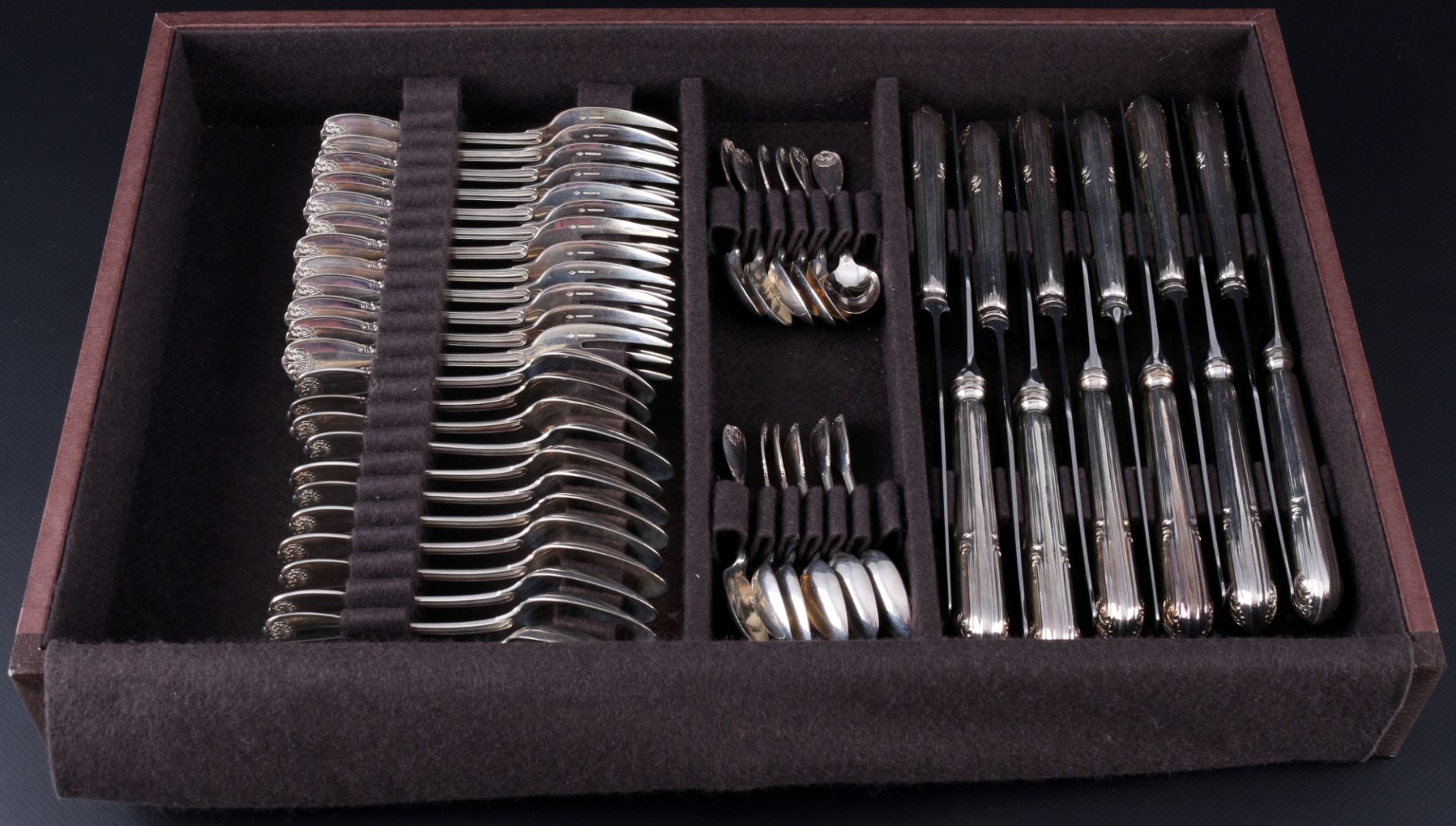 Christofle Cardeilhac Sceaux 925 sterling silver cutlery 143 pieces for 12 pers., Silber 143-teilige - Image 4 of 20