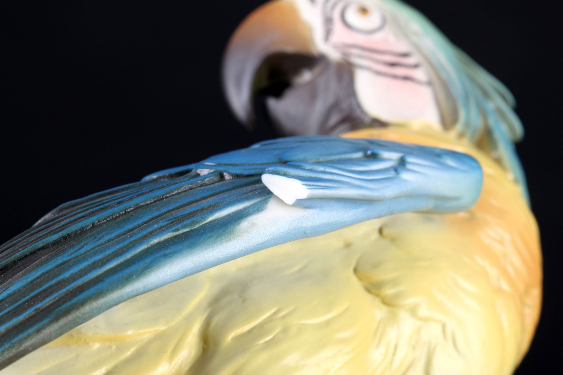 Karl Ens großer Kakadu und Ara Papagei, Volkstedt, porcelain parrot cockatoo, - Bild 6 aus 7