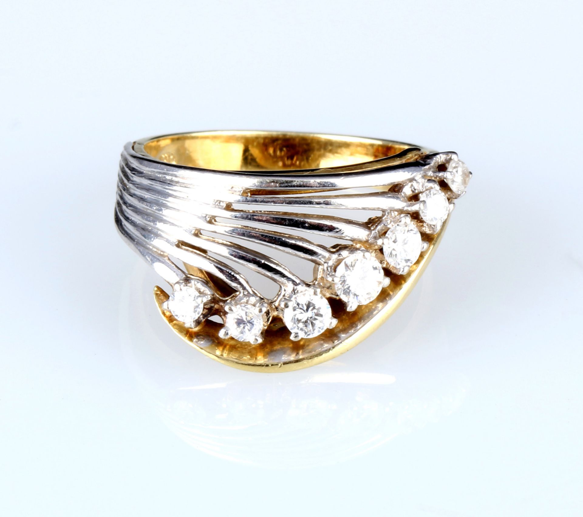 585 gold diamond ring, 14K Gold Brillantring, - Image 2 of 3