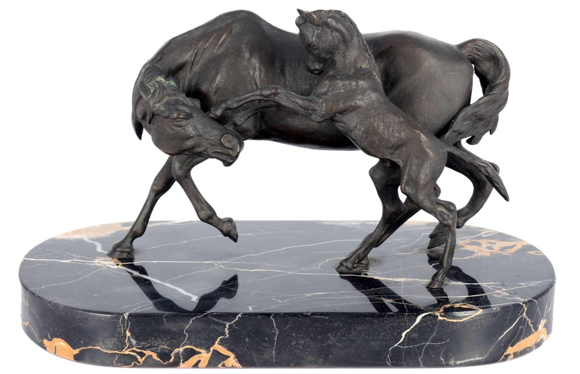 Bronze Pferd mit Fohlen, horse with foal,