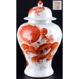 China große Deckelvase Qing Dynasty mit Foo-Hunden, chinese vase foo-dogs,