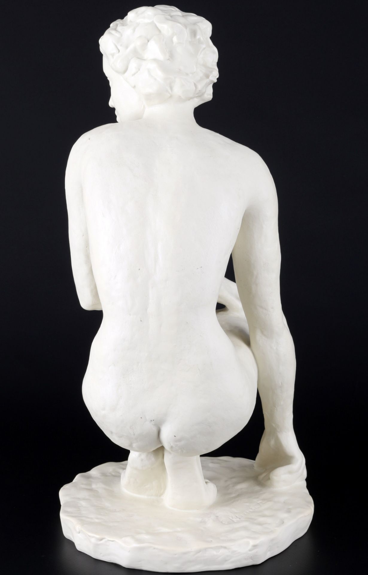 Rosenthal large crouching female nude act, Fritz Klimsch, weiblicher hockender Akt, - Image 4 of 6
