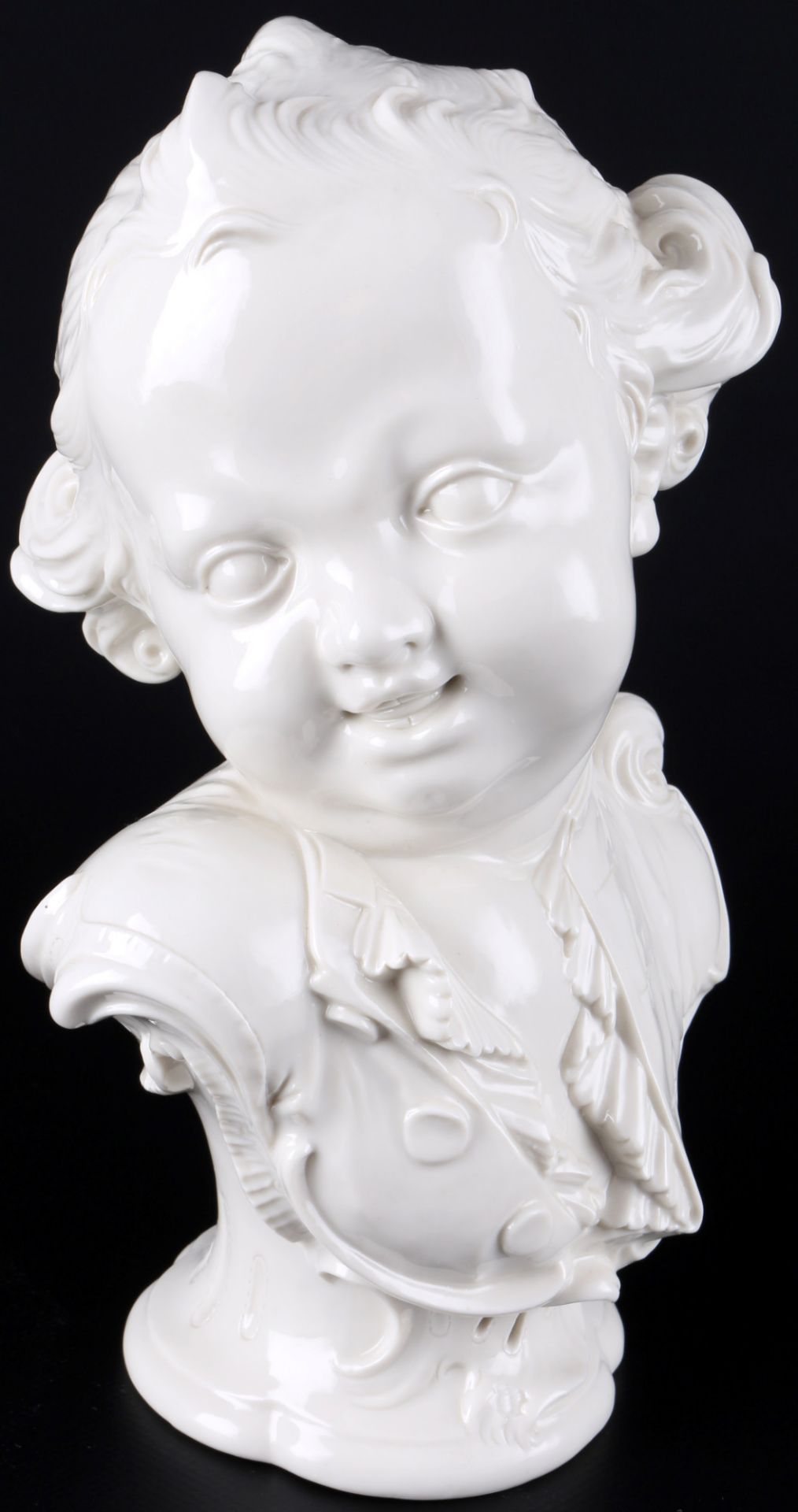 Nymphenburg pair of child busts, Franz A. Bustelli, Paar Kinderbüsten, - Image 3 of 5