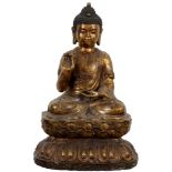 China Bronze riesiger Buddha H 75 cm, large Buddha H 75 cm,