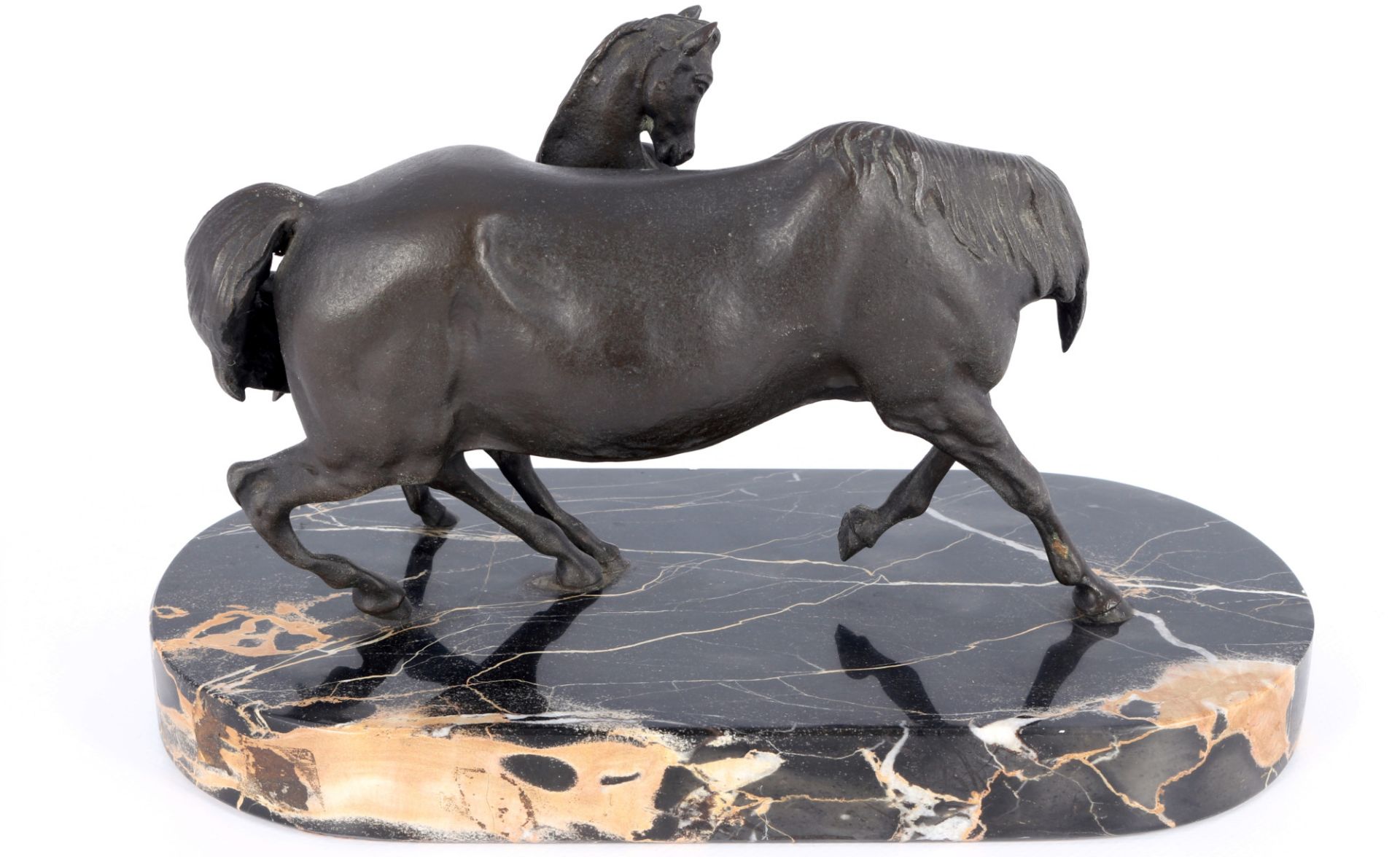 Bronze Pferd mit Fohlen, horse with foal, - Bild 3 aus 4