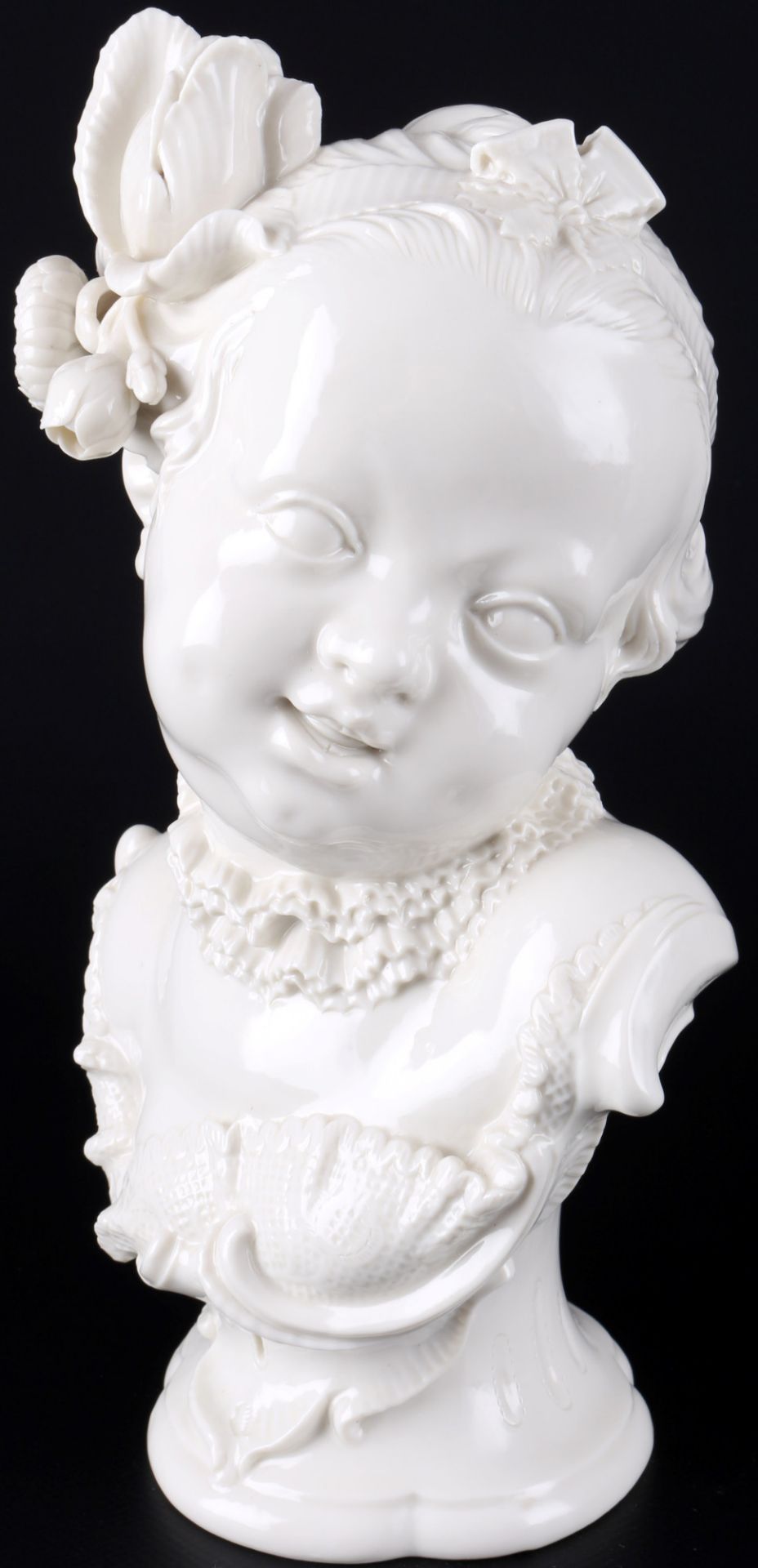 Nymphenburg pair of child busts, Franz A. Bustelli, Paar Kinderbüsten, - Image 2 of 5