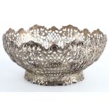Art Nouveau 800 silver breakthrough bowl,