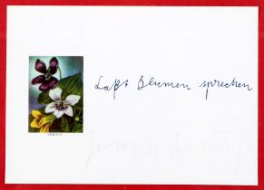 Joseph BEUYS (1921-1986) signierte Postkarte Lasst Blumen sprechen 1974, signed multiple / post car