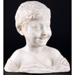 Italy marble bust of a young laughing boy, after Desiderio da Settignano, Italien Marmor Büste eines