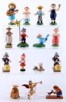 Erzgebirge 15-teilige Holzfiguren Sammlung, u.a. KWO & Ulmik, wooden figure lot,