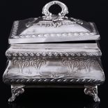 Hazorfim Israel 925 sterling silver lidded box, Silber Deckeldose,