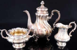 C.Tewes 800 Silber Kaffeeservice, silver coffee set,