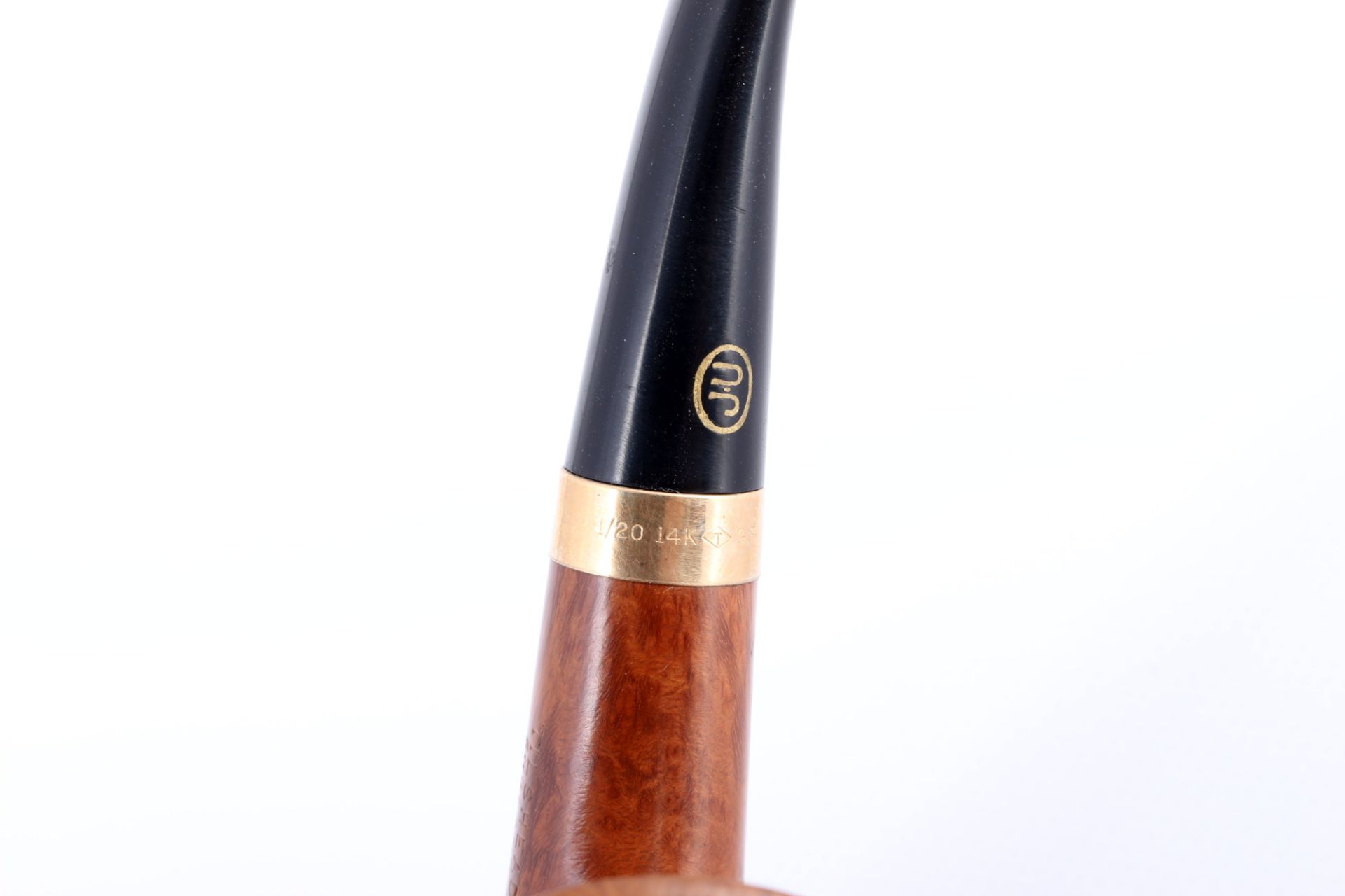 James Upshall tabacco pipe with 14K gold mount, Tabakpfeife mit 585 Gold, - Image 4 of 7