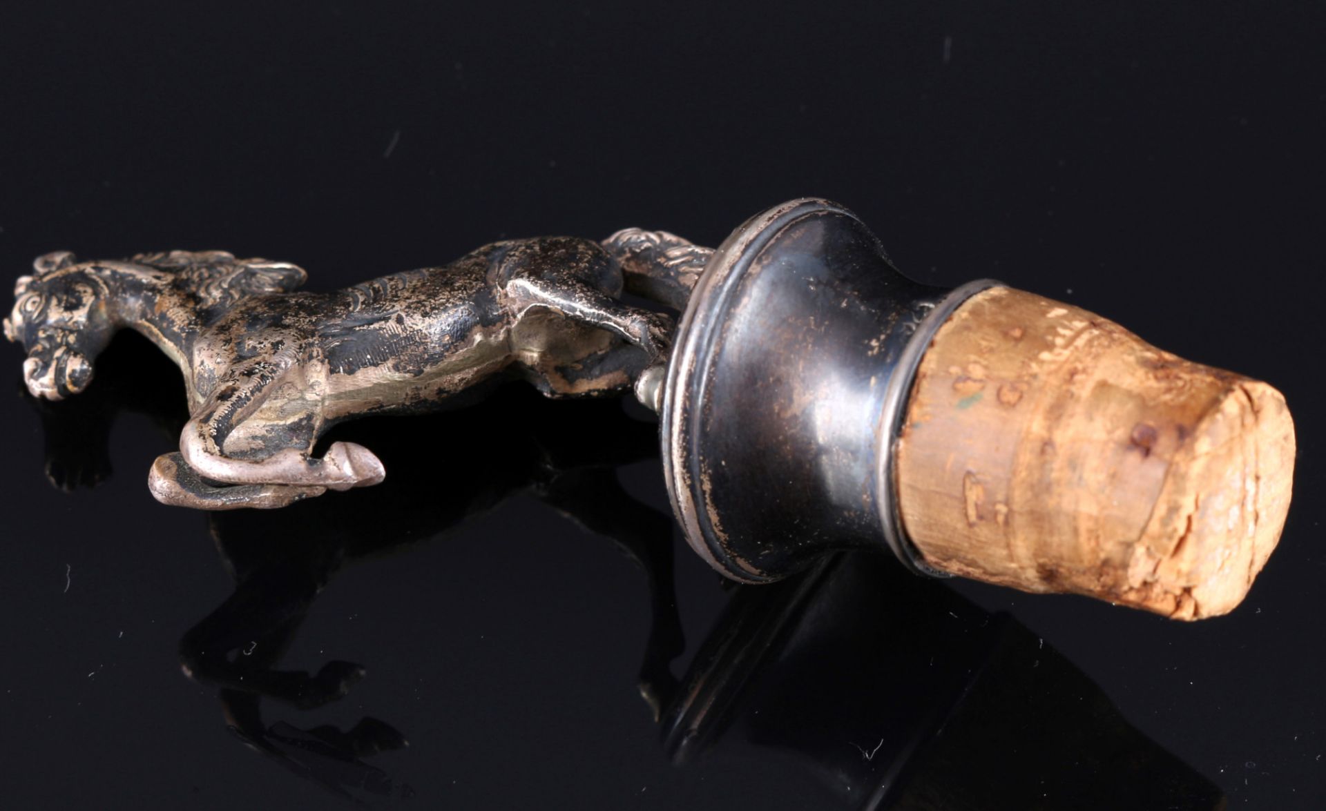 925 silver bottle cork as a horse, 925 Silber Pferd - Flaschenkorken, - Image 4 of 5