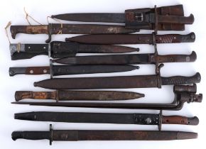 Bayonet collection, 12 pieces, Bajonett - Sammlung,