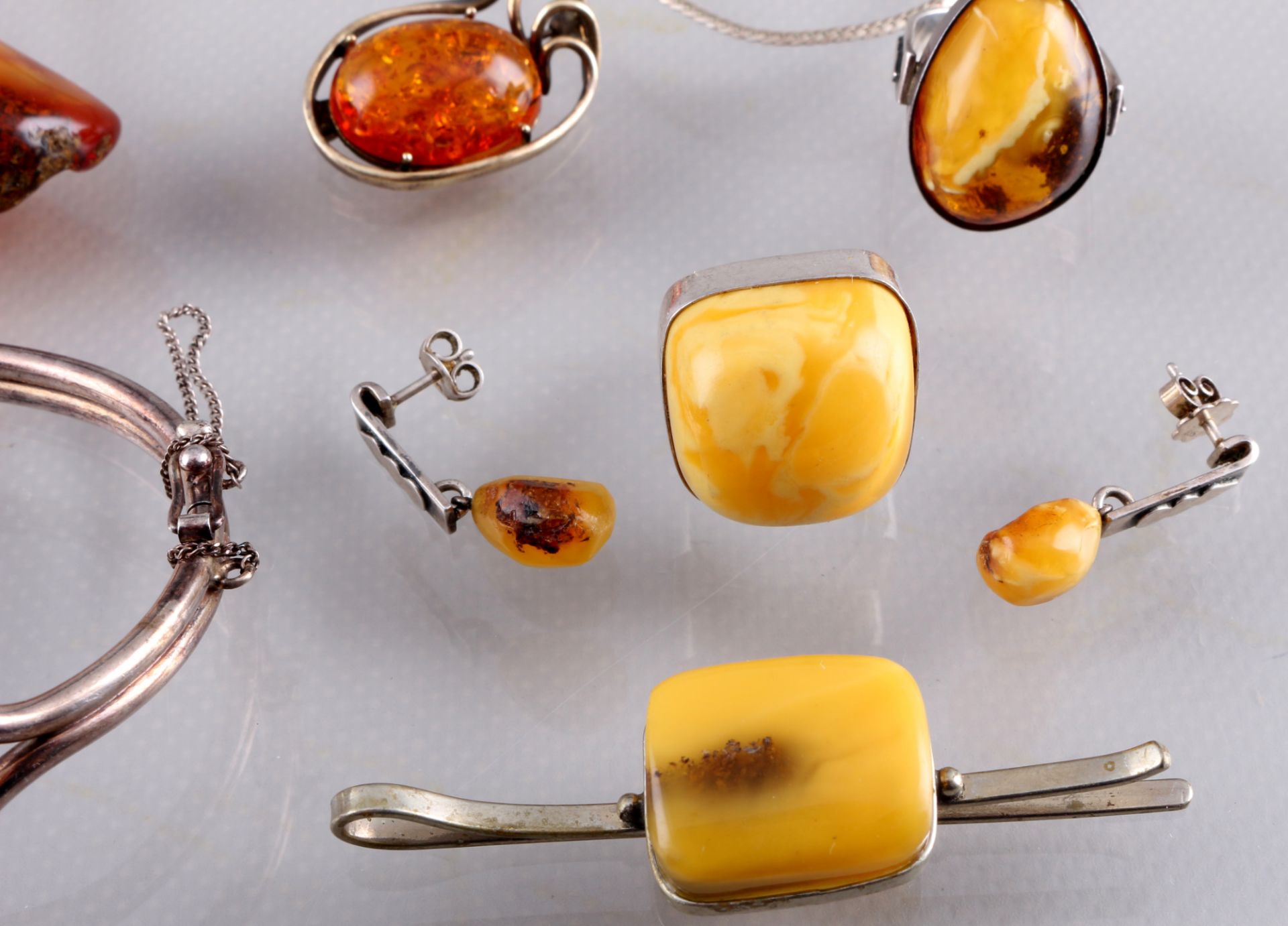 Amber jewelry 10-piece collection, Bernsteinschmuck 10-teilige Sammlung, - Image 3 of 5